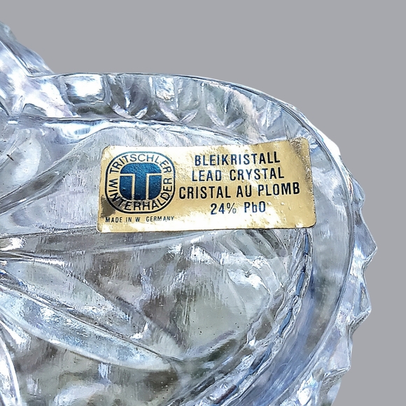 German Handcrafted Leaded Crystal Heart Shaped Gift Box, Trinket Bowl, Valentine - Picture 4 of 12